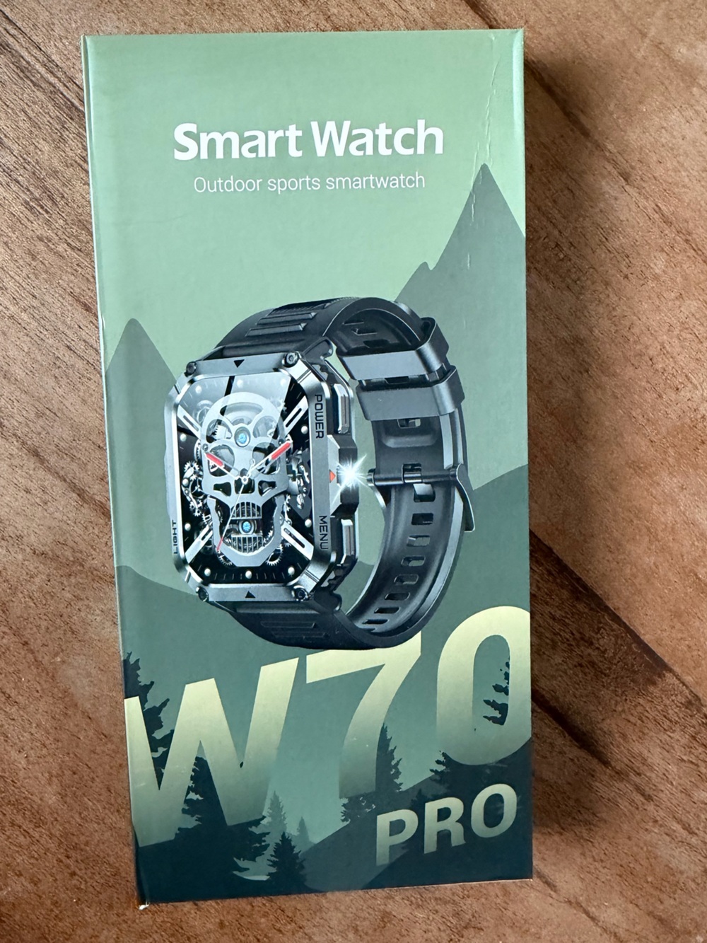 Men's Skeleton outdoor Sport smart Watch in Black and Silver